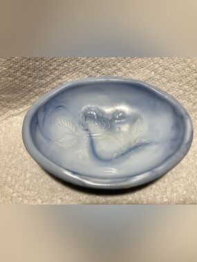 Avon 1978 Blue Victorian Rose Pattern Soap Dish